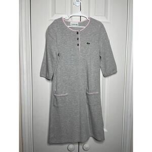 Lacoste Girls Gray Dress Size 10